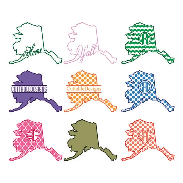 Alaska Home State SVG Cuttable Design