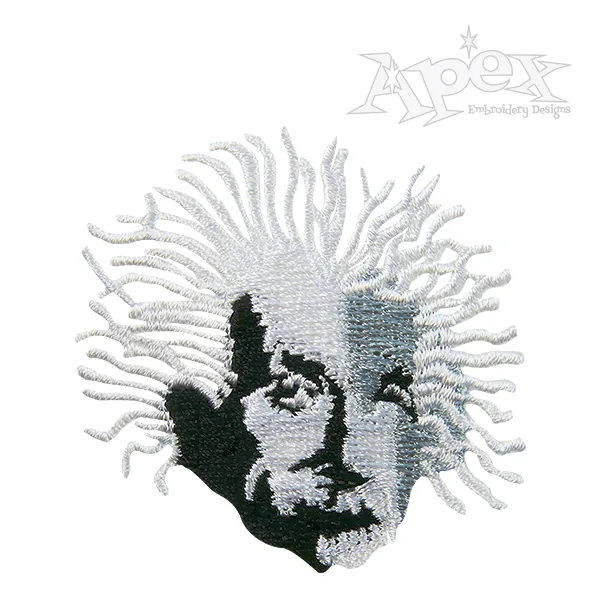 Albert Einstein Embroidery Design