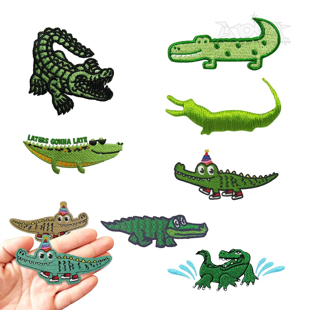 Alligator Crocodile Embroidery Pack Designs by Apex All