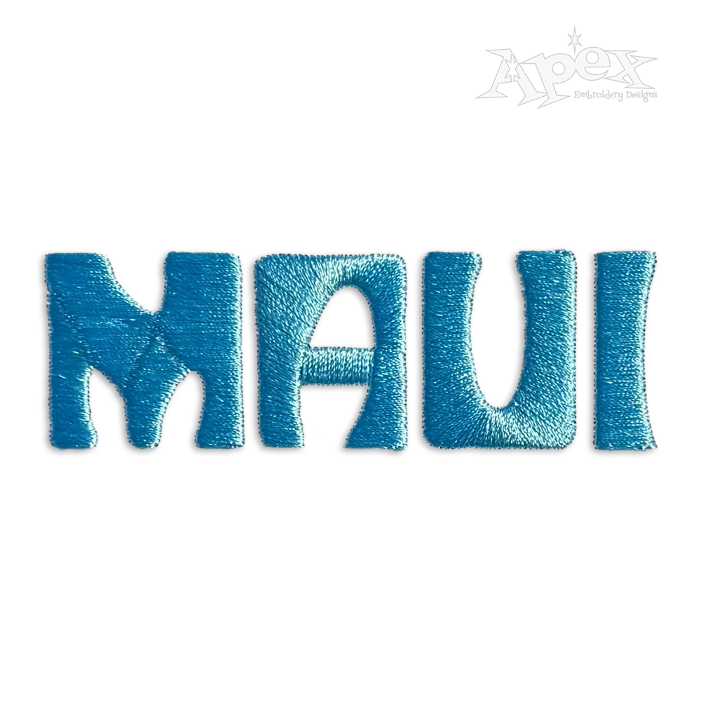 Aloha Hawaii Tiki Machine Embroidery Fonts