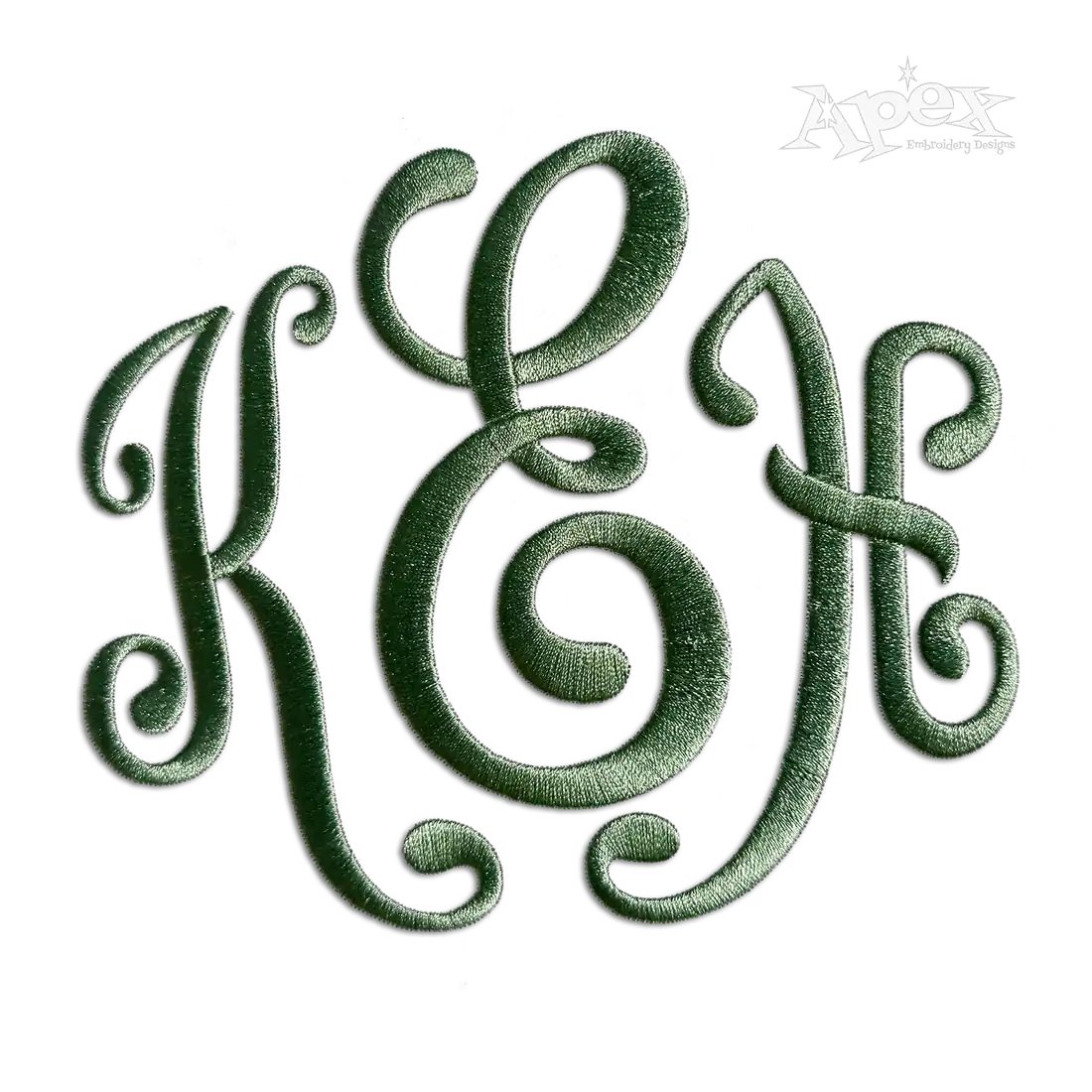 Alsace Monogram Embroidery Font - KEH