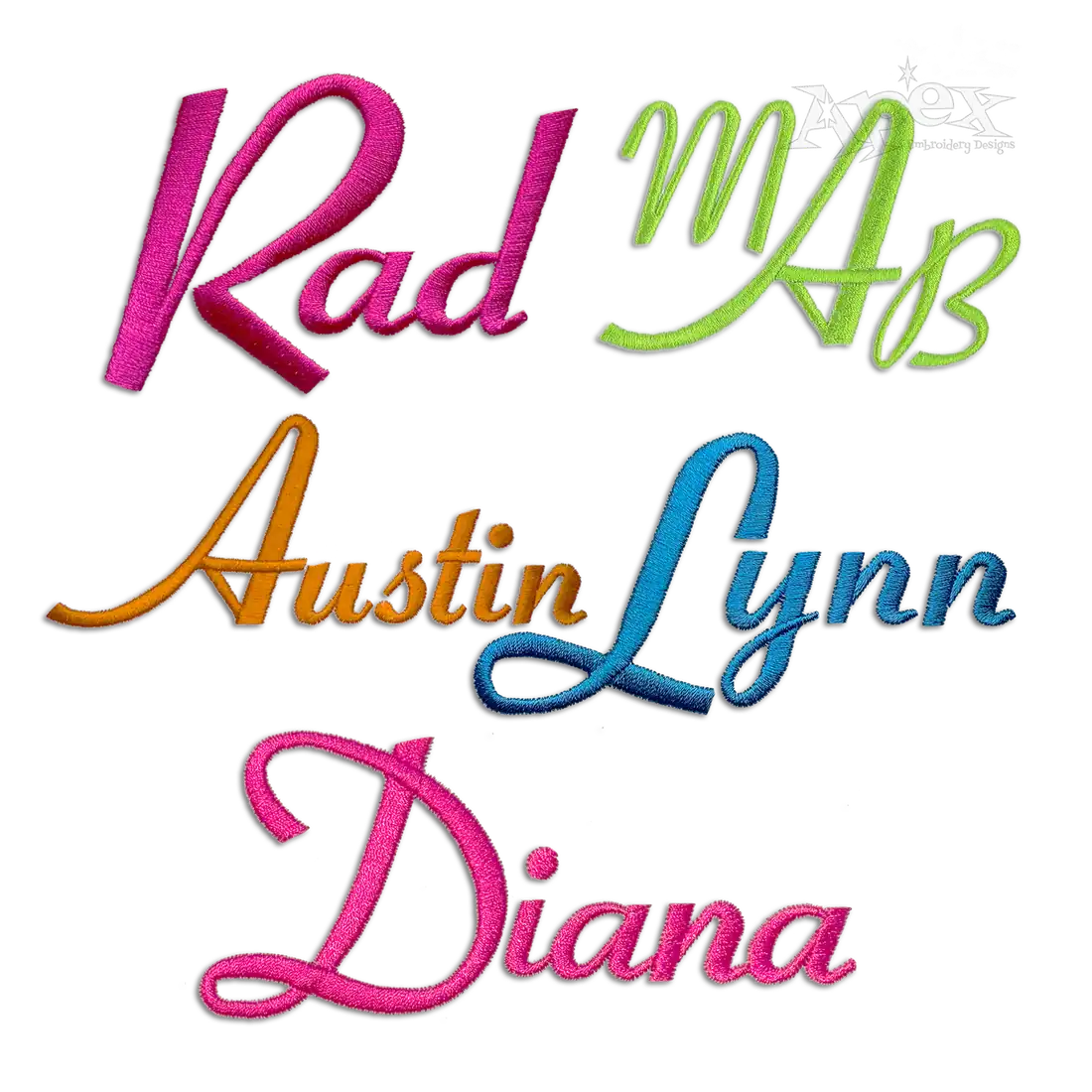 Amazon Script Embroidery Font