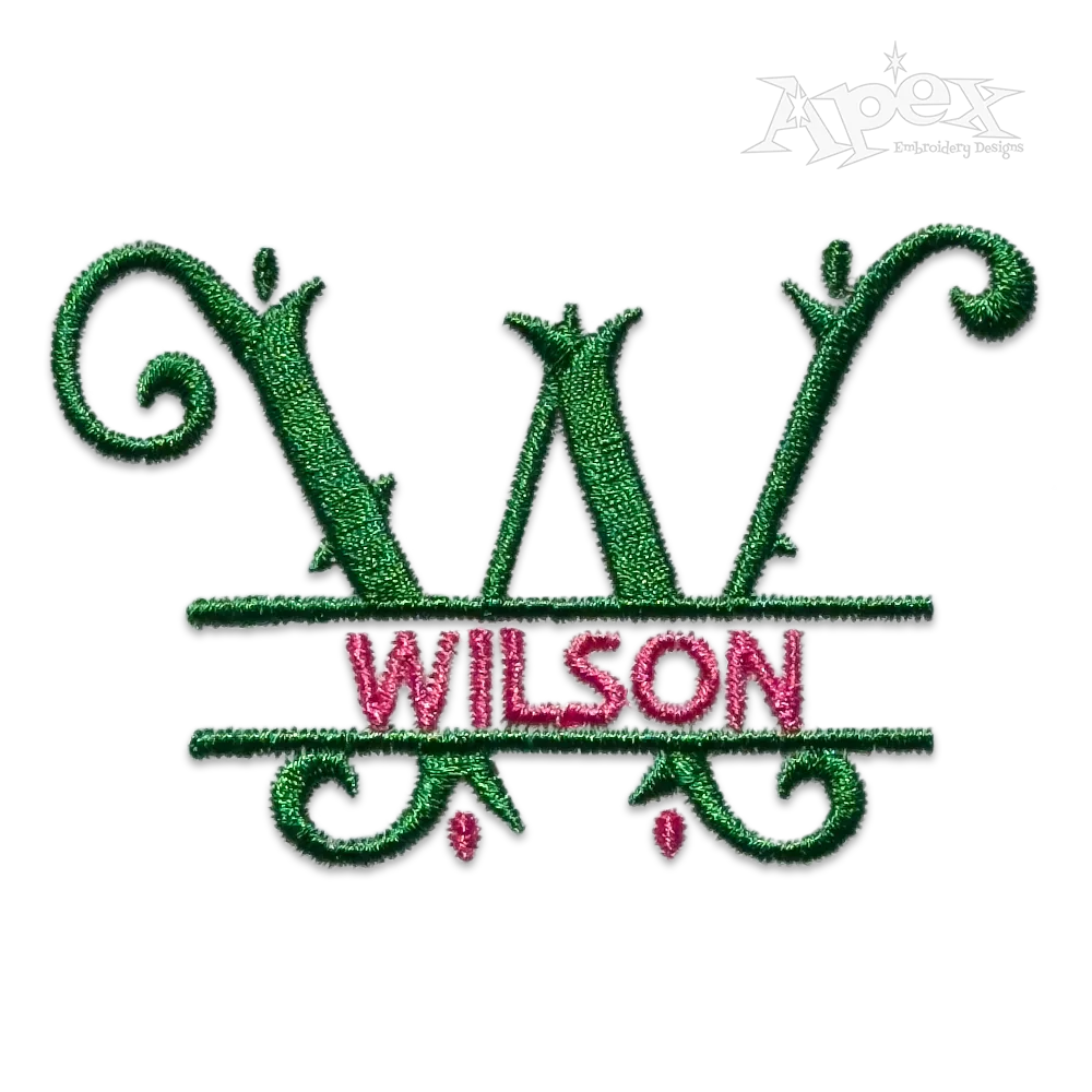 Amber Monogram Split Machine Embroidery Fonts