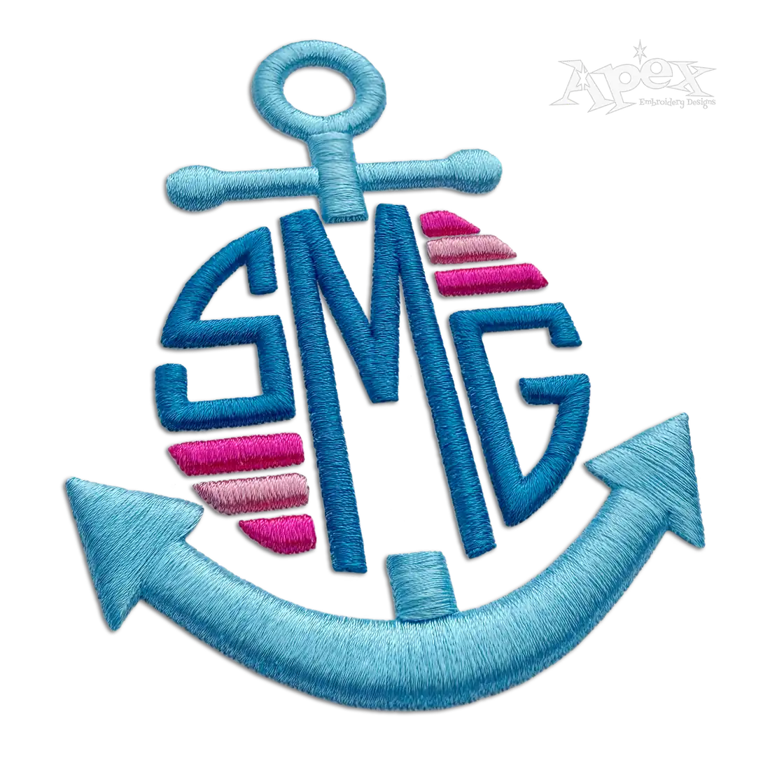 Anchor 3-D Puffy Frame Machine Embroidery Design by Apex Digitizing