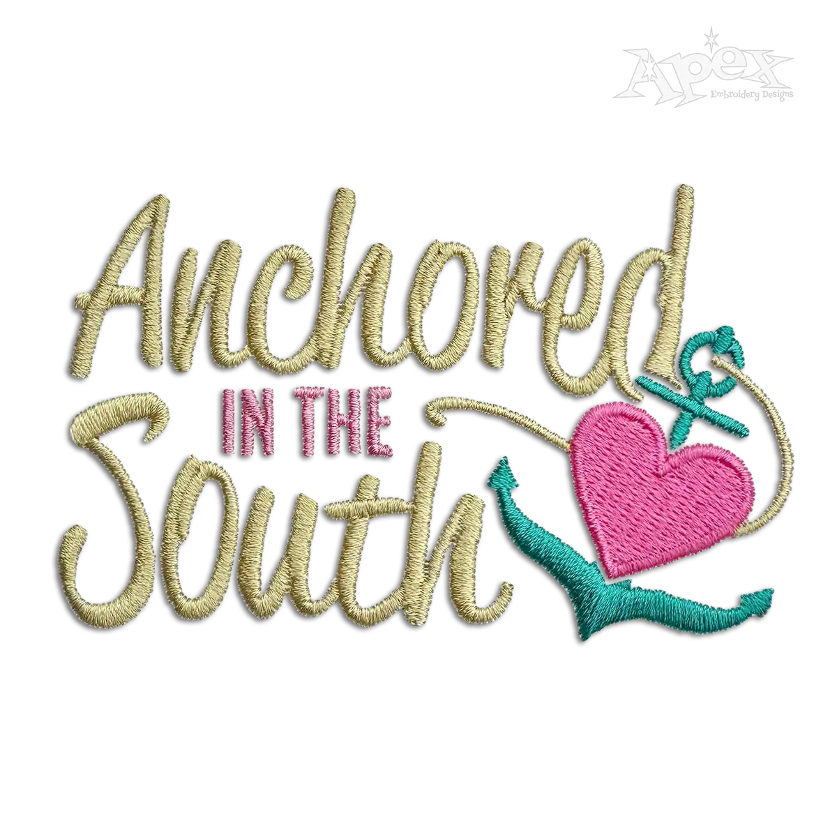 Anchored in the South Beach Machine Embroidery Design