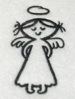 Angel embroidery design