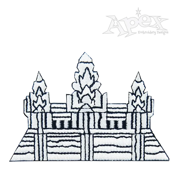 Angkor Wat Cambodia Embroidery Design