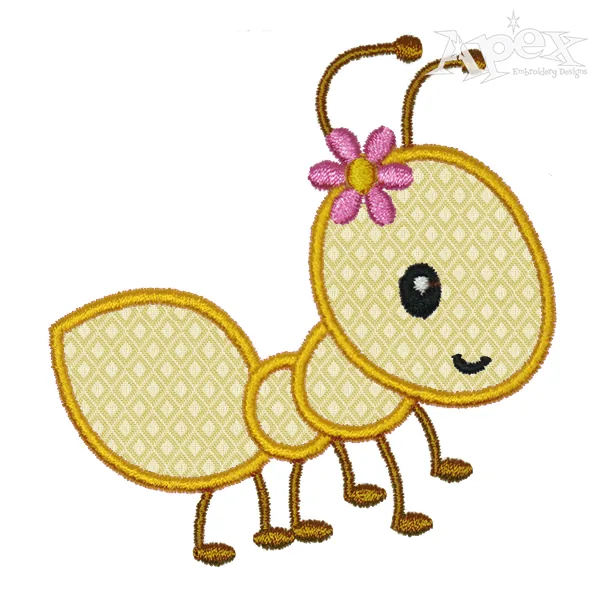 Ant Applique Embroidery Design