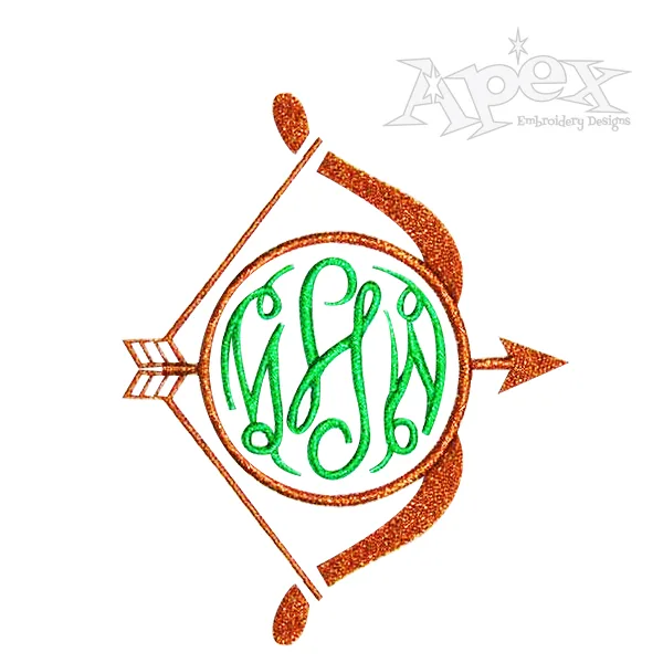 Arrows Circle Aztec Embroidery Monogram Design