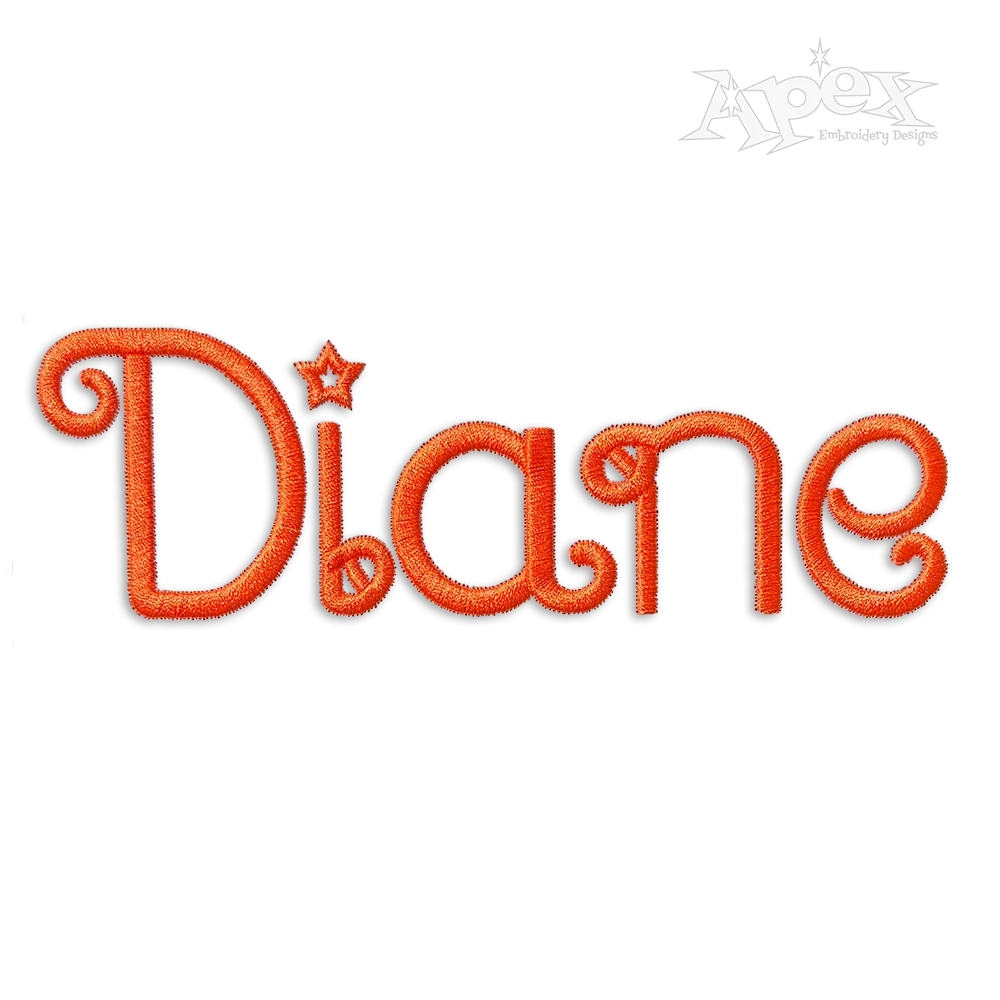 Auburn Curlz Machine Embroidery Fonts by Apex