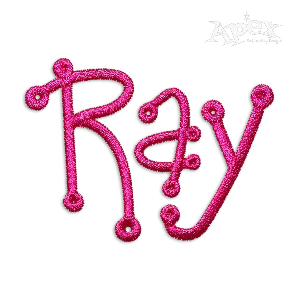 Baby Polka Dots Machine Embroidery Font by Apex