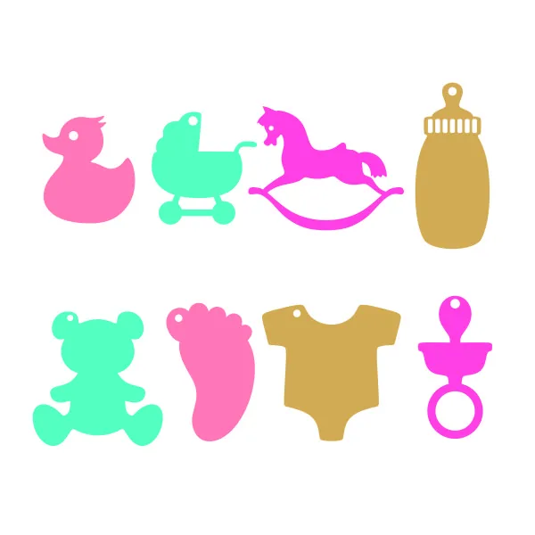 Baby Tag Pack SVG Cuttable Design