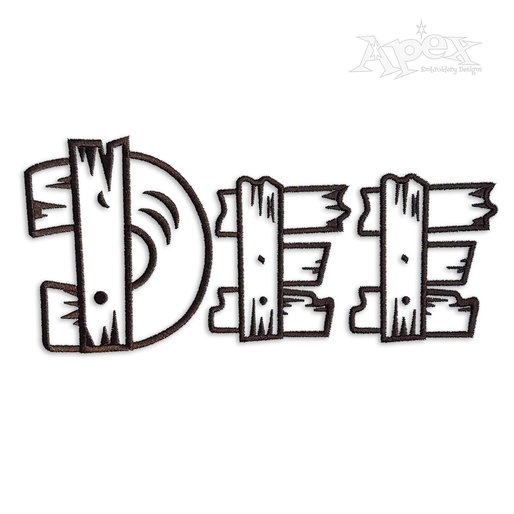 Backyard Fence Machine Embroidery Font - Apex