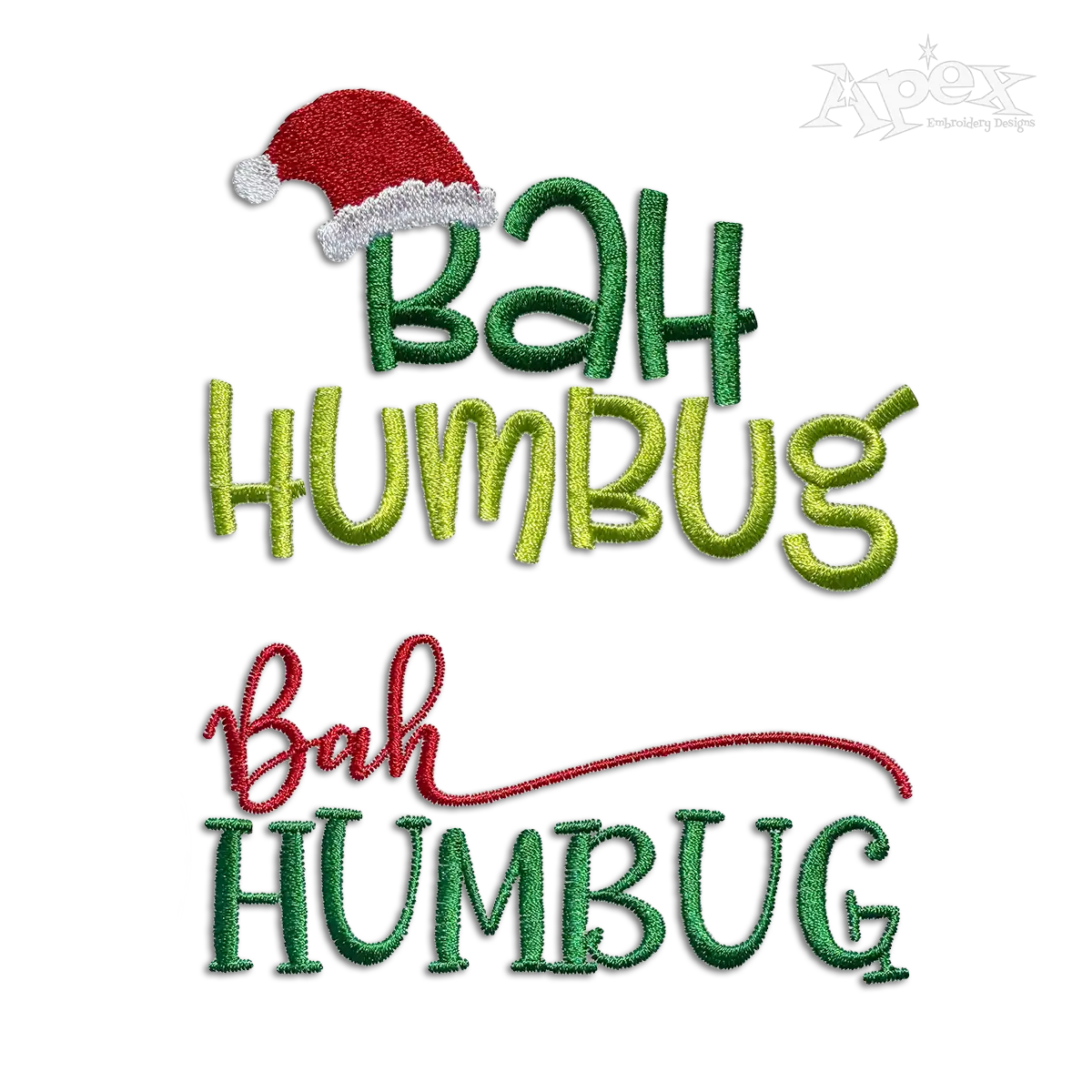 Bah Humbug Christmas Saying Funny Quote Machine Embroidery Design