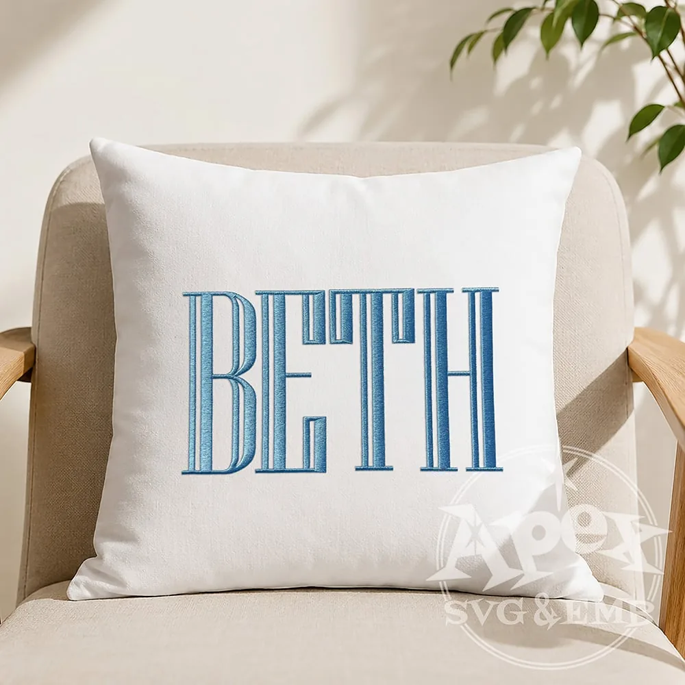 Bain Embroidery Font