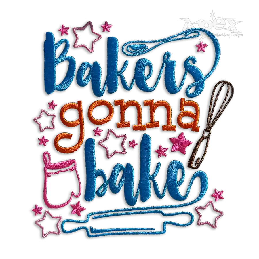 Bakers Gonna Bake Machine Embroidery Design