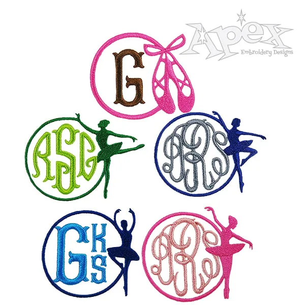 Ballerina Monogram Embroidery Frames
