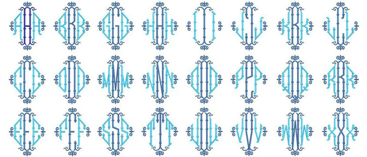 Bamboo Monogram Font