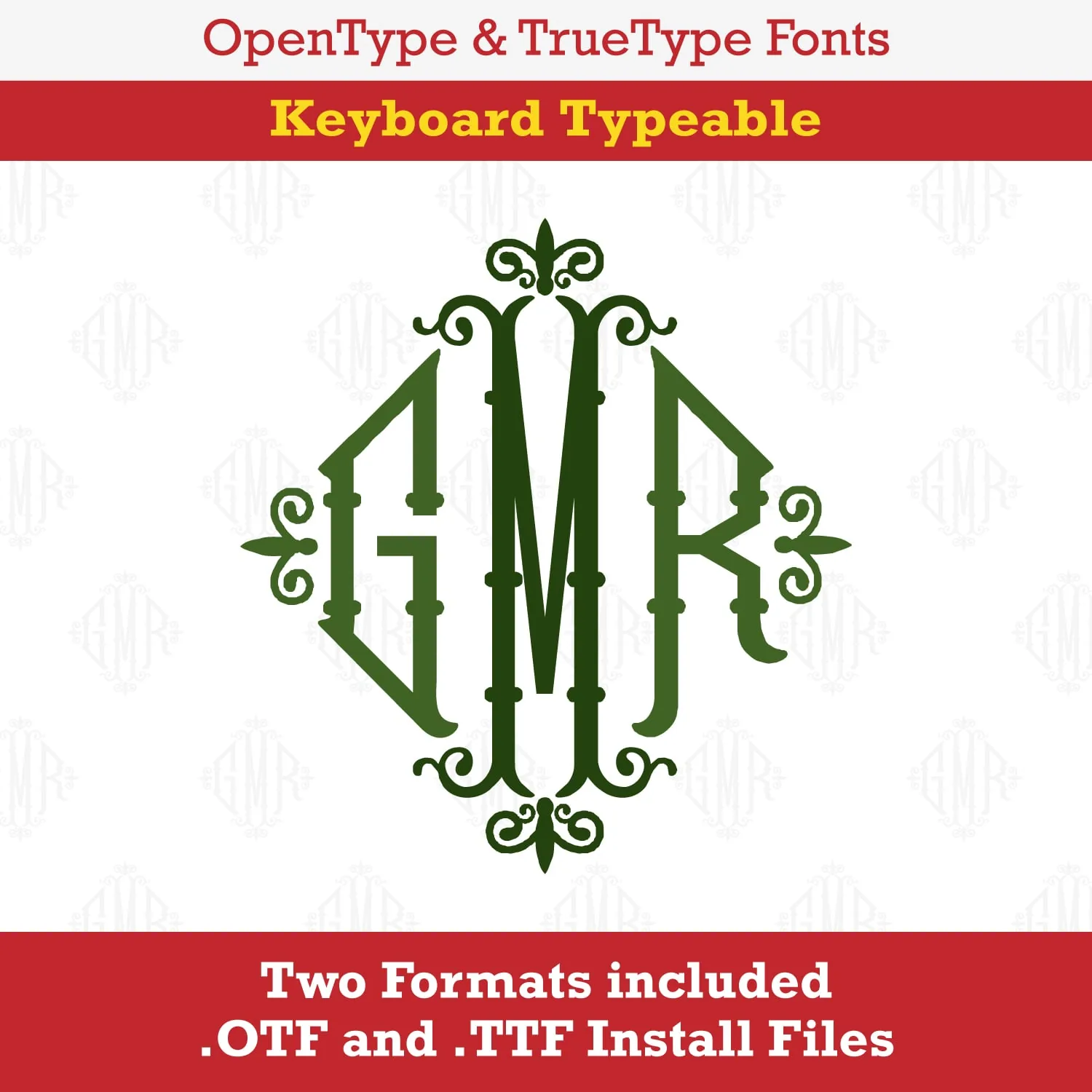 Bamboo Monogram TrueType Font
