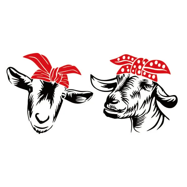 Bandana Goat SVG Cuttable Design