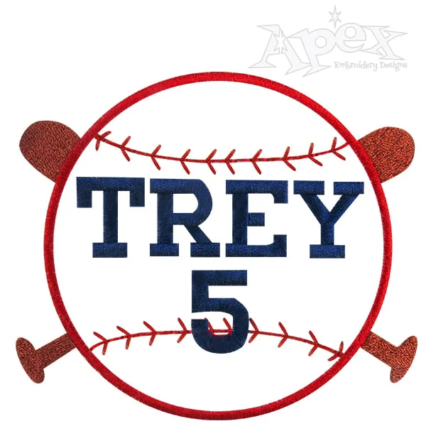 Baseball Frame & Embroidery Font
