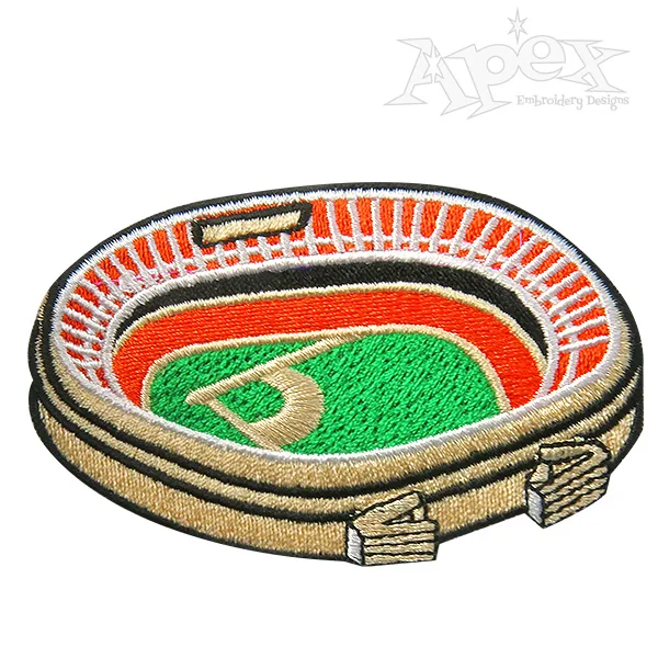 Baseball Park Stadium Embroidery Design