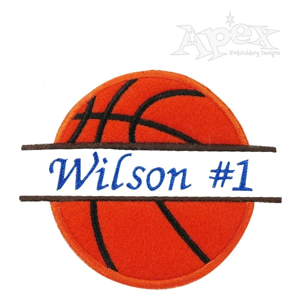 Basketball Split Frame Embroidery Designs