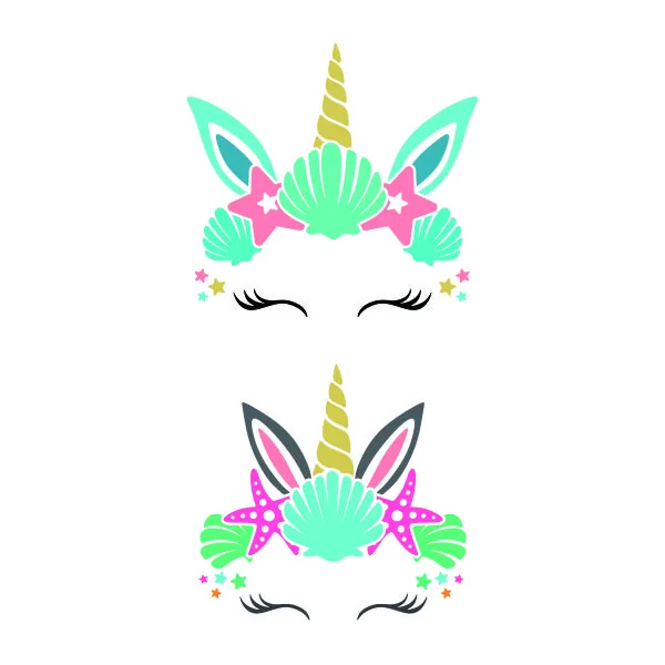 Seashell Unicorn SVG Cuttable Design