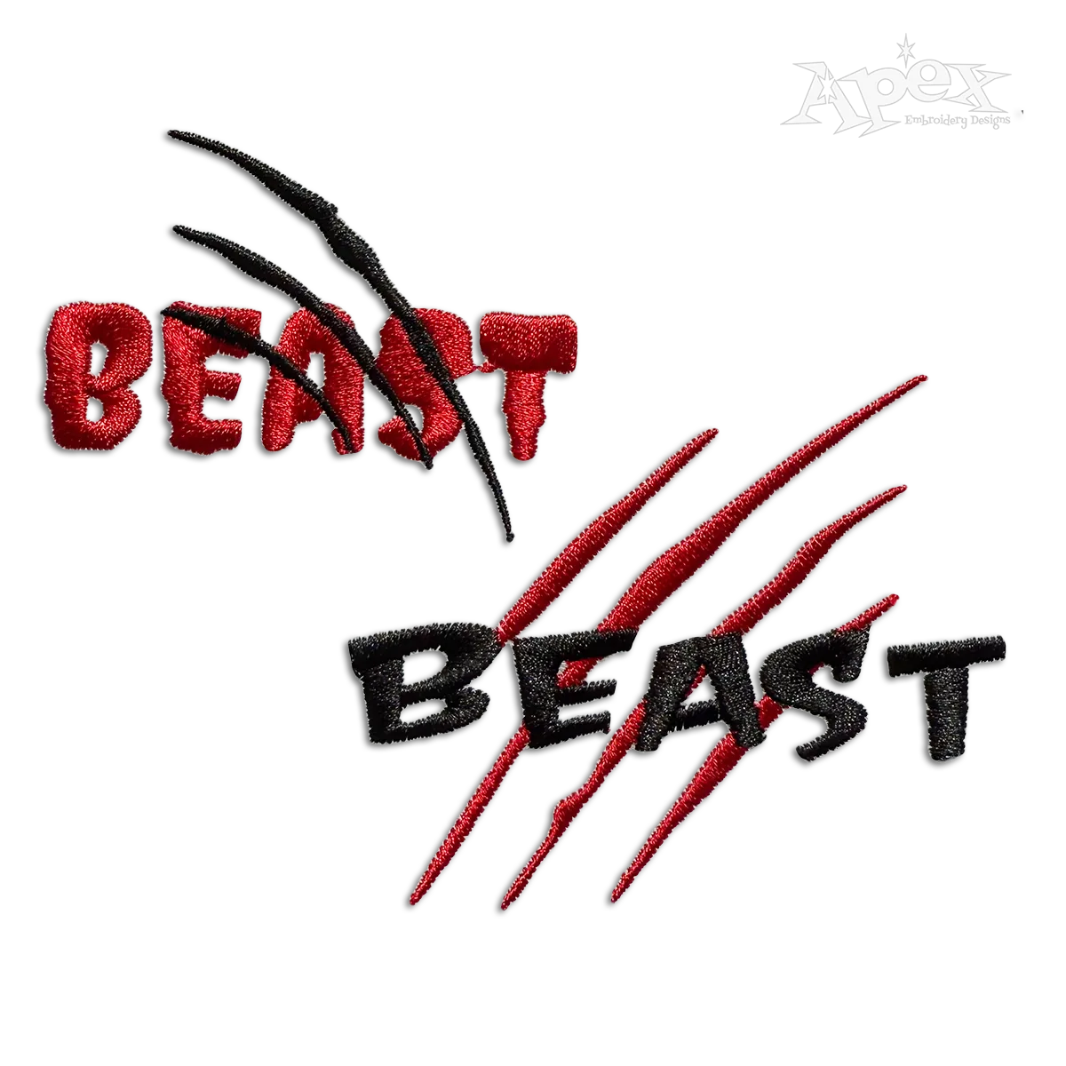Beast Mode Word Art Machine Embroidery Design by Apex All