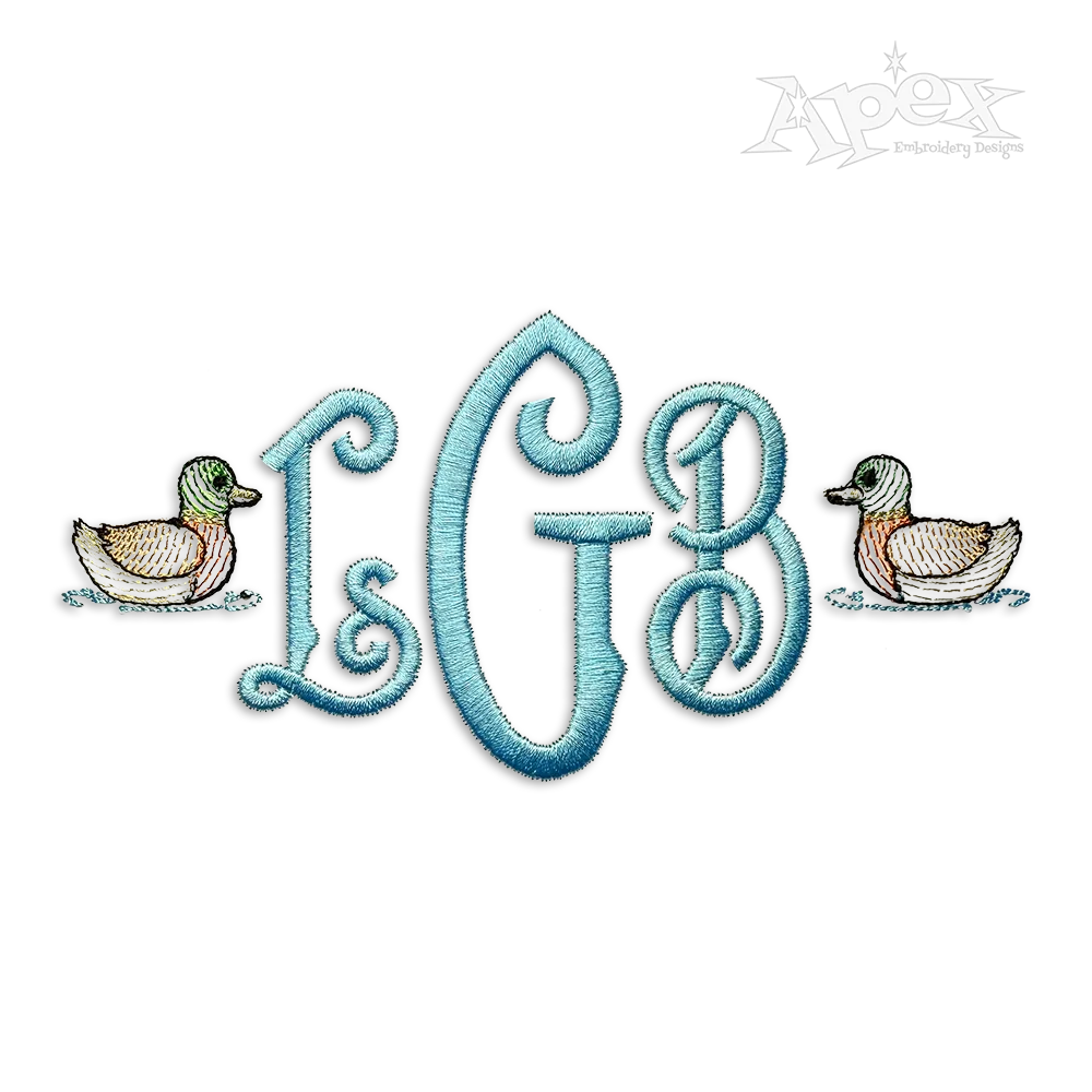 Begonia Monogram Machine Embroidery Font by Apex Designs Alphabet