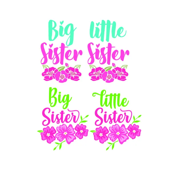 Big Sister Little Sister SVG Cuttable Design