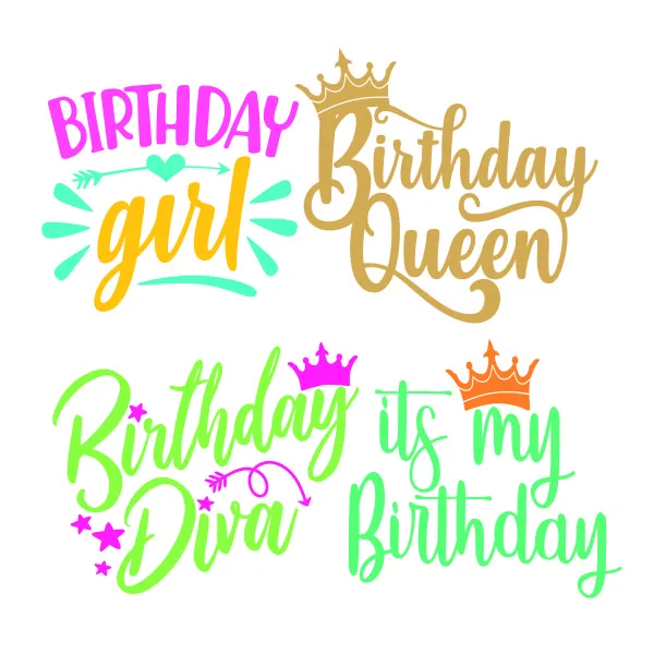 Birthday Pack SVG Cuttable Design