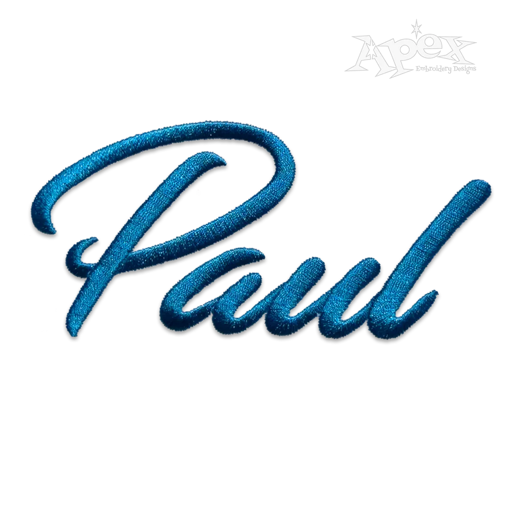 Blacksword Script Machine Embroidery Font Alphabet Paul