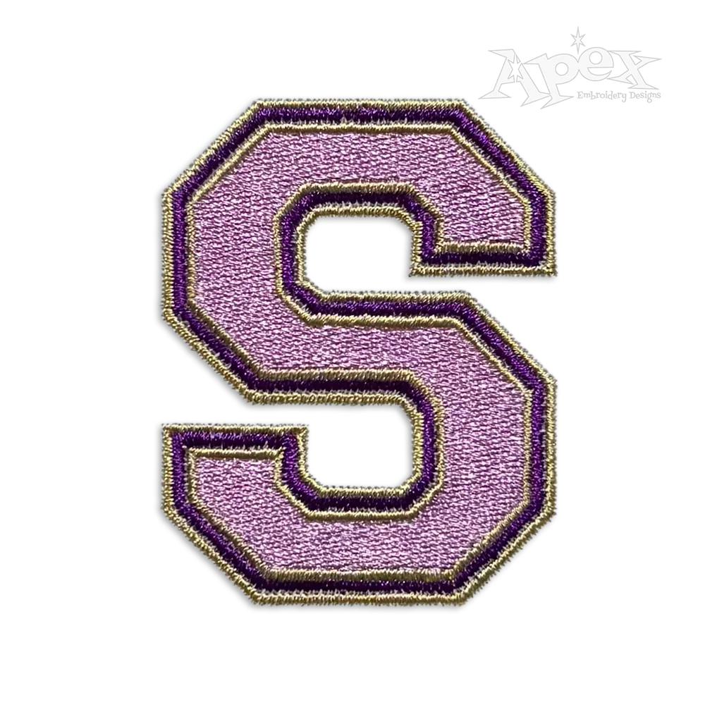 Block Machine Embroidery Font by Apex