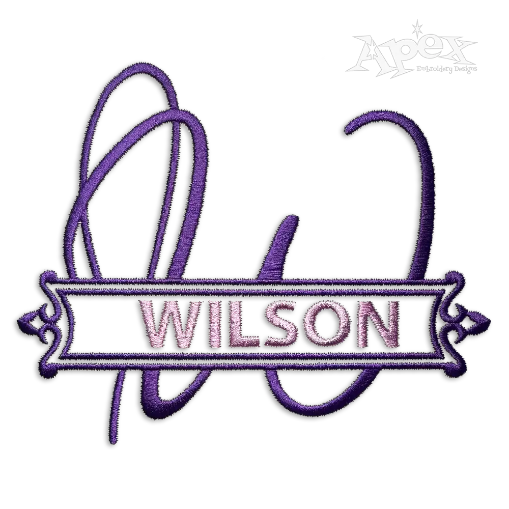 Bonita Split Monogram Machine Embroidery Font by Apex