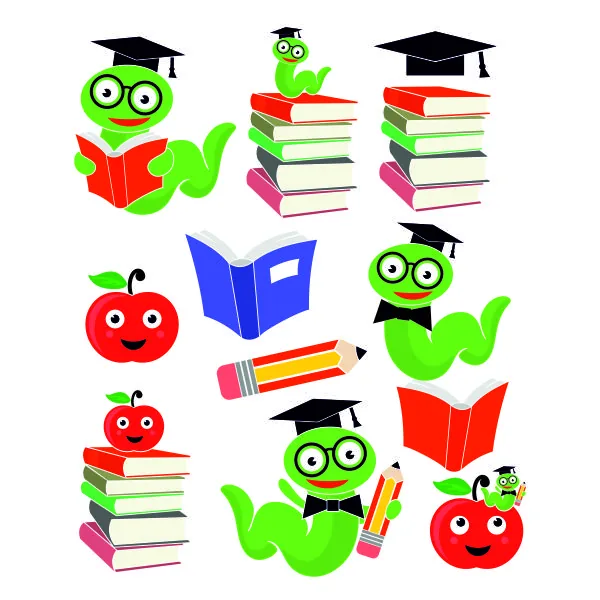 Book Worm Pack SVG Cuttable Design