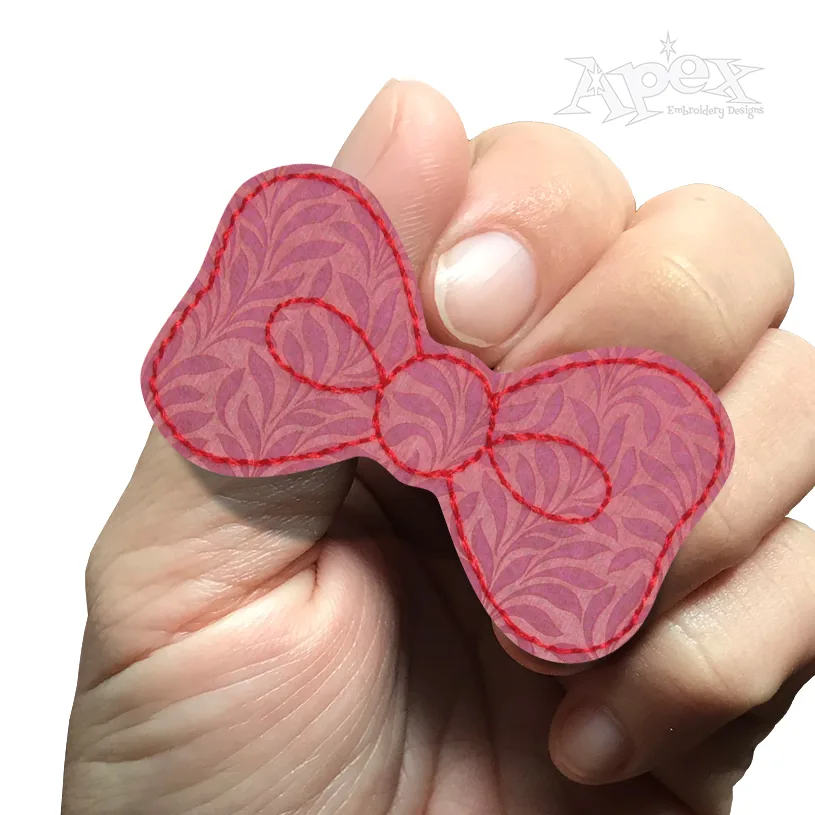 Bow Ribbon Feltie ITH Embroidery Design