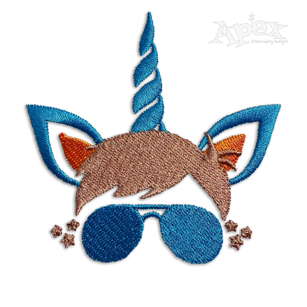 Boy Unicorn Machine Embroidery Design By Apex