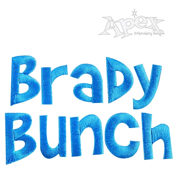 Brady Bunch Embroidery Font