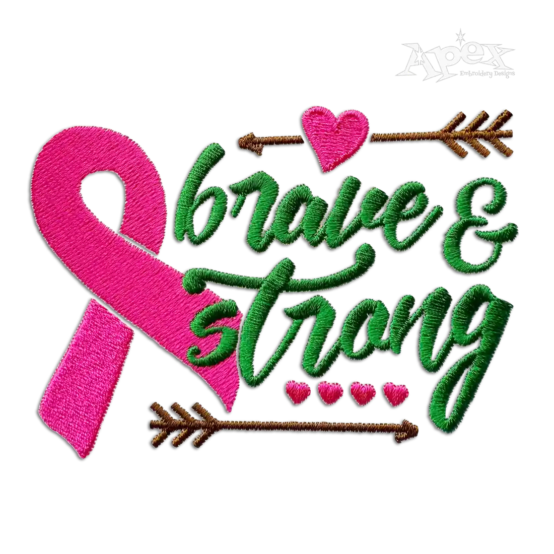 Brave and Strong Machine Embroidery Design by Apex