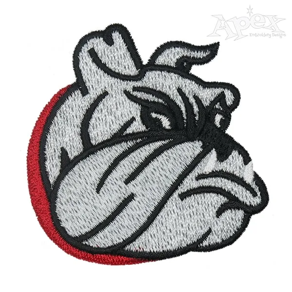 Bulldog Embroidery Design