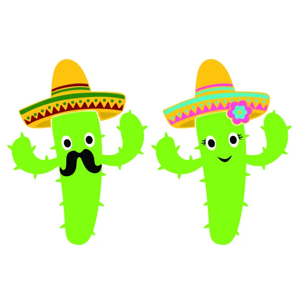 Cactus Sombrero SVG Cuttable Design