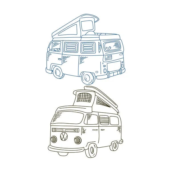 VW Volkswagen Van Cuttable Design