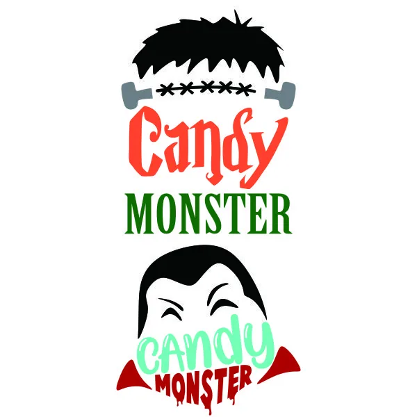 Candy Monster SVG Cuttable Design
