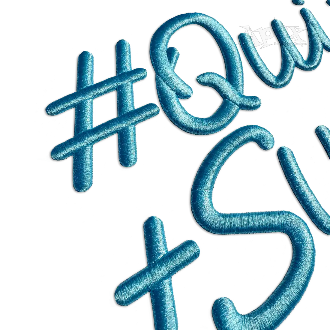 Cassie Script Regular & 3D Puff Embroidery Font Bundle Puff Digitized