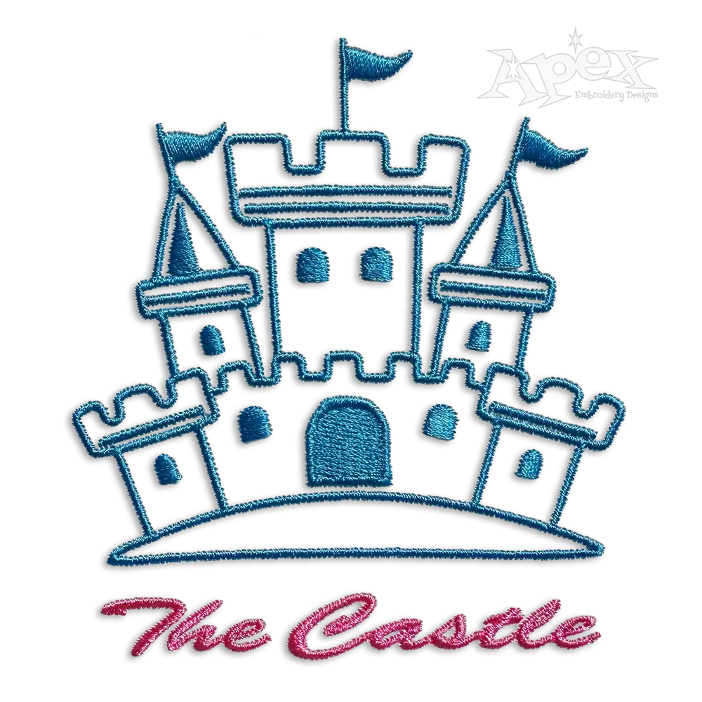 Castle Machine Embroidery Design DFesign By Apex