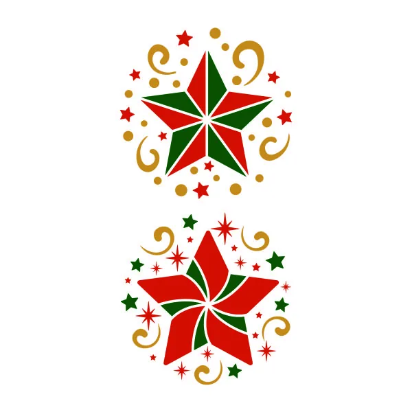 Christmas Decorative Star SVG Cuttable Design