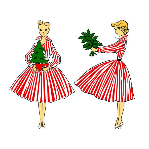Christmas Lady SVG Cuttable Design