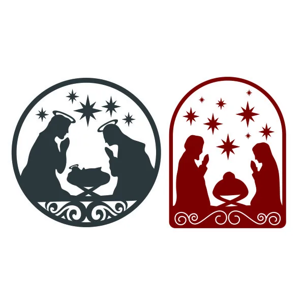 Christmas Nativity Scene SVG Cuttable Design