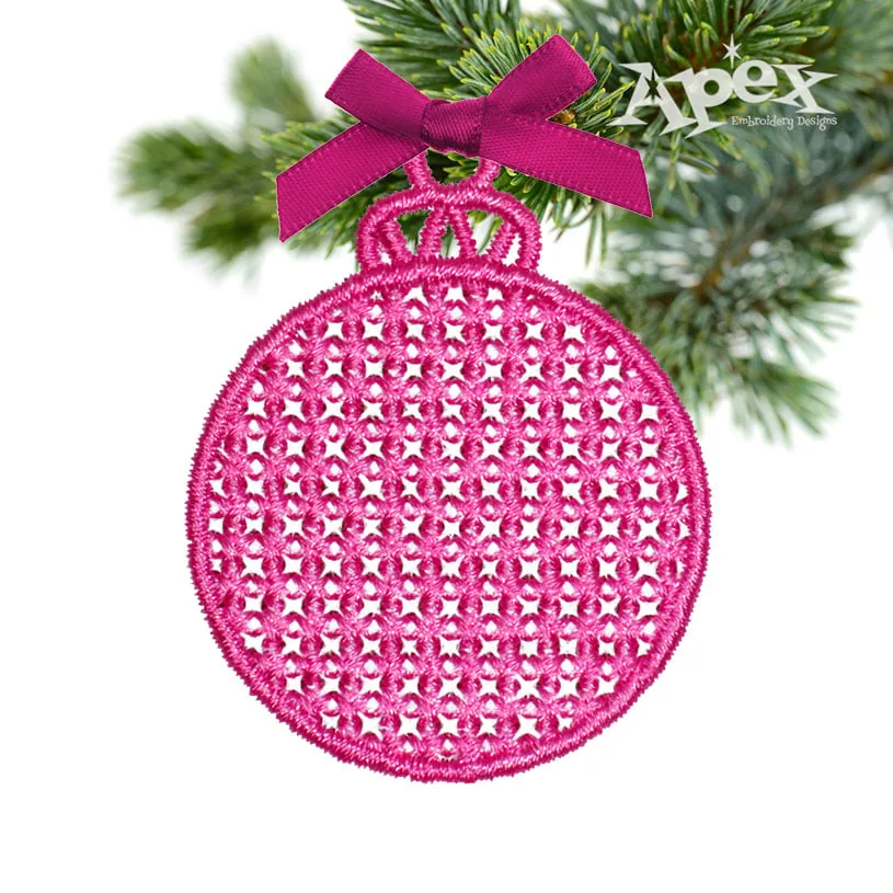 Christmas Ornament Free Standing Lace ITH Embroidery Design